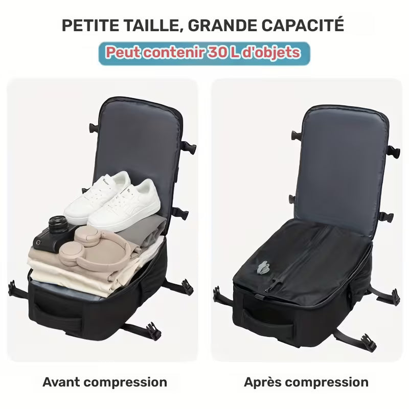 Sac à dos de voyage à compression sous vide avec pompe à vide, ensemble combiné.