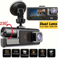 Caméra de tableau de bord 1080P HD avec angle large de 170°, vision nocturne, enregistrement en boucle, capteur G, surveillance de stationnement 24H, batterie rechargeable 5V, contrôle par bouton-poussoir