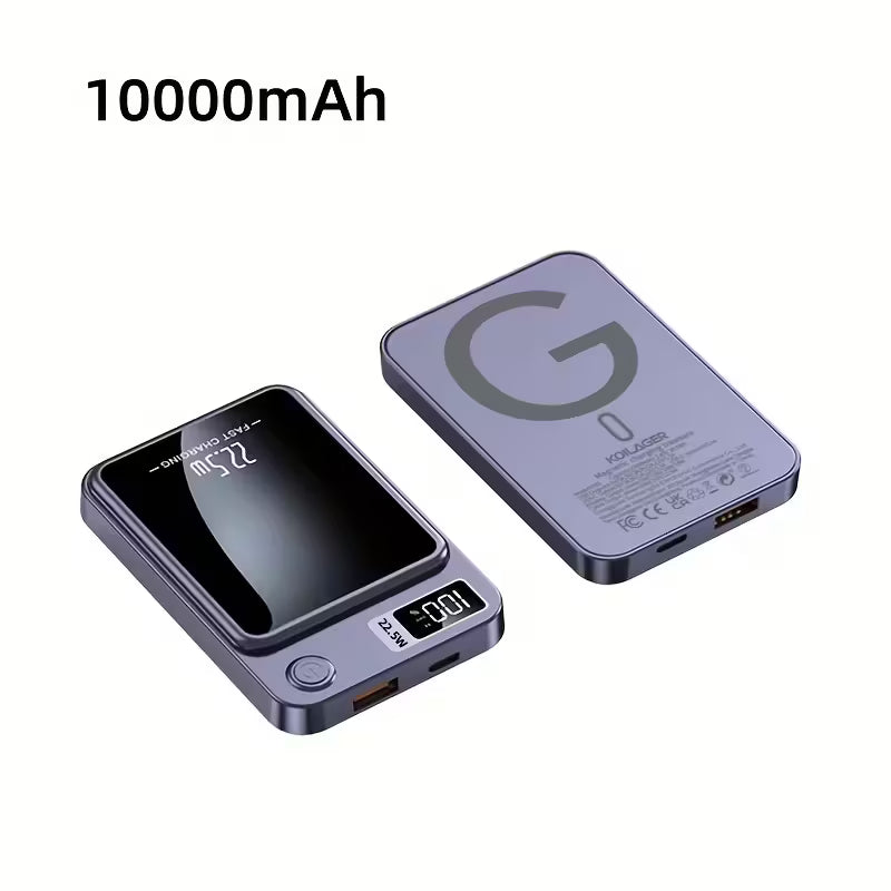 Nouvelle batterie externe magnétique sans fil ultra puissante portable de 10000 mAh avec charge rapide 22.5W/PD20