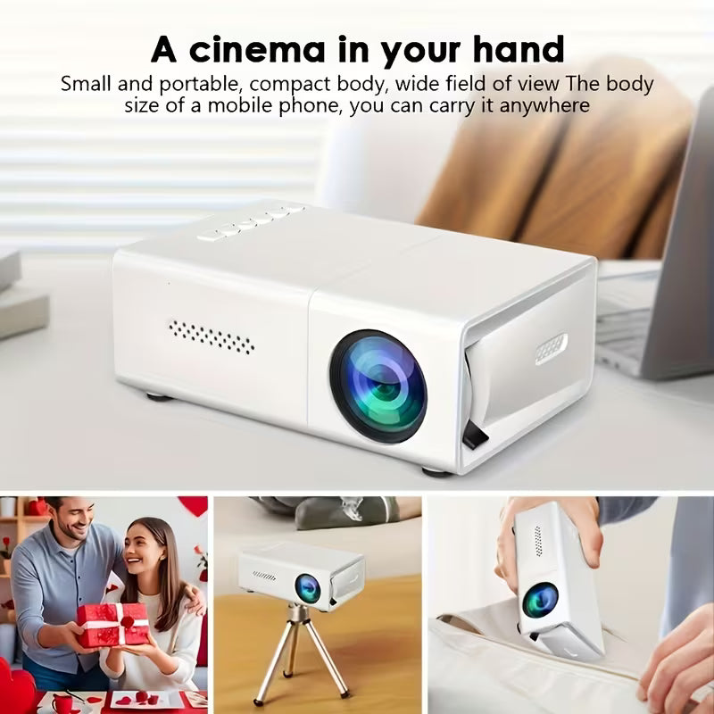 Projecteur USB Portable HANDSKIT avec Écran LCD et Haut-parleurs Intégrés