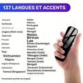 Traducteur de Langue Intelligente 1pc, Traducteur BT Portable pour Voyage Apprentissage Commerce
