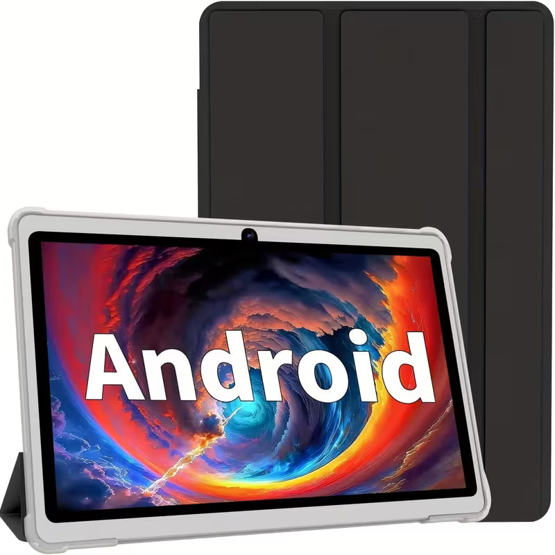 Tablette Android 11 2025, Tablette 7 pouces avec étui de , 6 Go de RAM extensible 2+4 + 32 Go de ROM, Processeur Quad-Core, Appareil photo avant 2,0 MP + arrière 2,0 MP, Tablette IPS 3000 mAh, Tablette Wi-Fi, Cadeau d'anniversaire, Fête des Pères