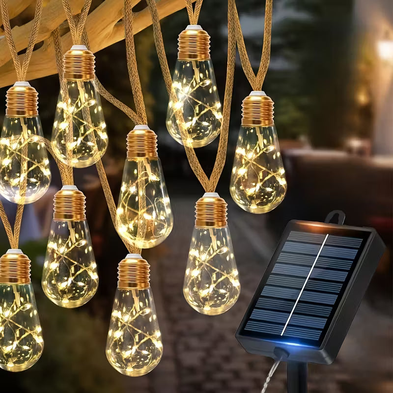 Guirlande Lumineuse d'Extérieur à Énergie Solaire