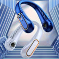 Ventilateur de cou sans pales, mini ventilateur de sport portable rechargeable par USB, refroidissement rapide et sans danger, ventilateur silencieux, 5 vitesses et affichage numérique, ventilateur de camping d'été en plein air