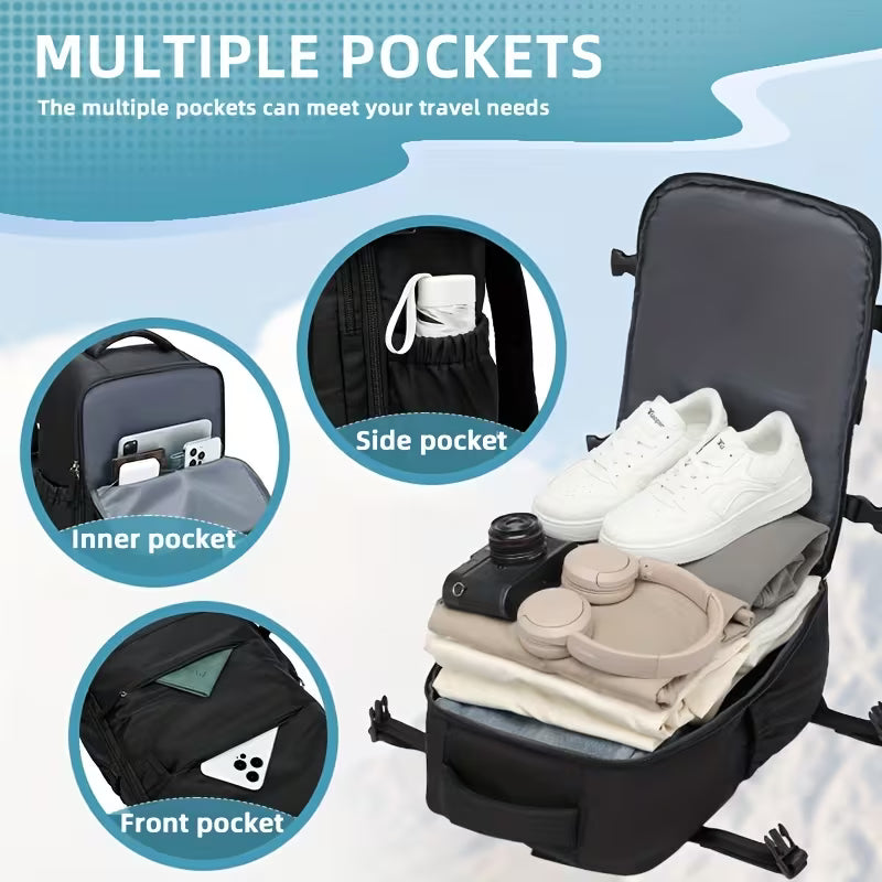 Sac à dos de voyage à compression sous vide avec pompe à vide, ensemble combiné.