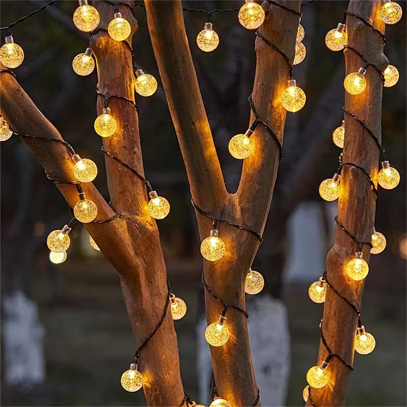 Lumière décorative sphérique d'extérieur, 1 pièce, 16,33 pi/22,9 pi/39,3 pi/45 pi