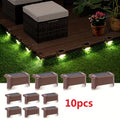 10 pièces de lampes solaires extérieures pour jardin, éclairage pour escalier, terrasse, couloir, murs, balustrade, décoration festive, IP44
