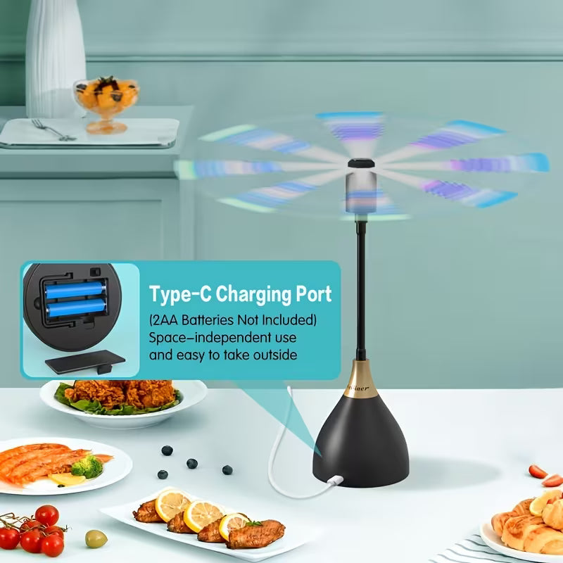 Ensemble de Ventilateurs Anti-Mouches pour Tables