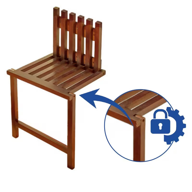 Chaise Pliable murale Polyvalente en Bamboo avec le vérouillage modele déposé