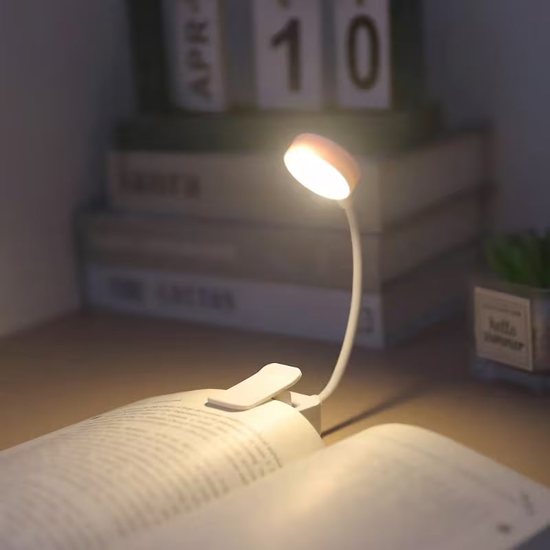 Lampe de lecture LED blanche à clip avec trois températures de couleur