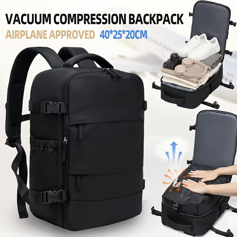 Sac à dos de voyage à compression sous vide avec pompe à vide, ensemble combiné.