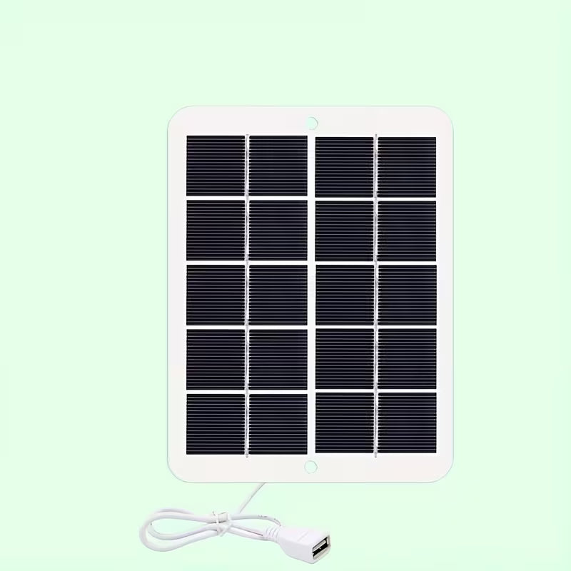 [Panneau de Charge Solaire avec Interface USB] Compact et Portable, Idéal pour Charger des Appareils Tels que Téléphones Portables, Lampes Torches et Ventilateurs Pendant le Camping en Famille, les Aventures en Plein Air et les Voyages