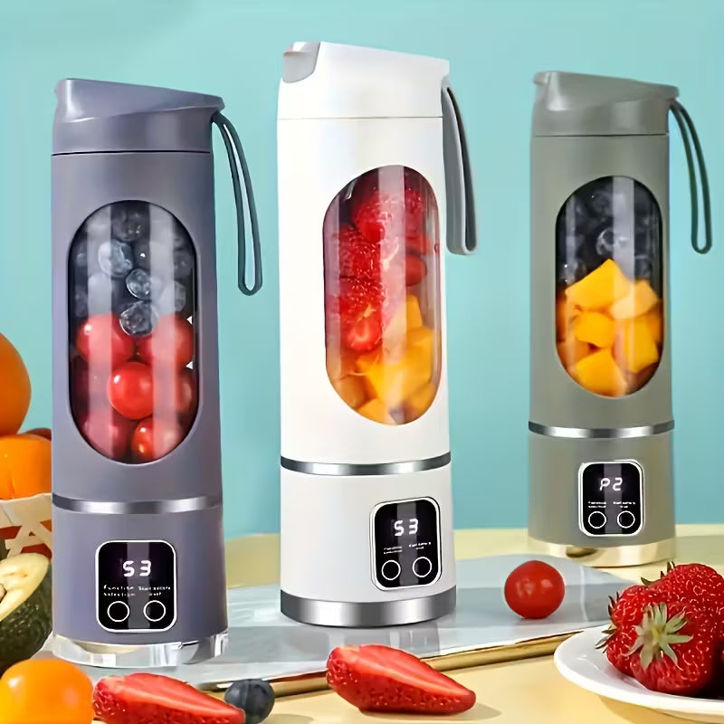 Mixeur et extracteur de jus portable rechargeable par USB - Facile à nettoyer - Capacité de 300 ml à 500 ml (10,14 oz à 16,91 oz)