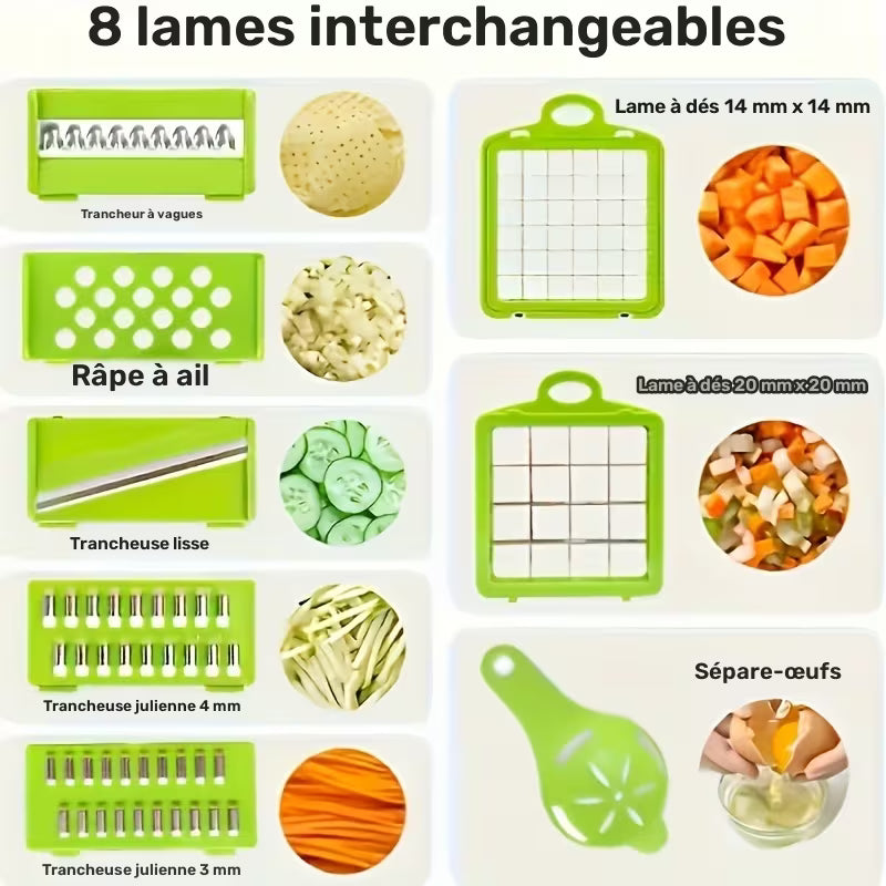 Coupe-légumes multifonctionnel 16 en 1