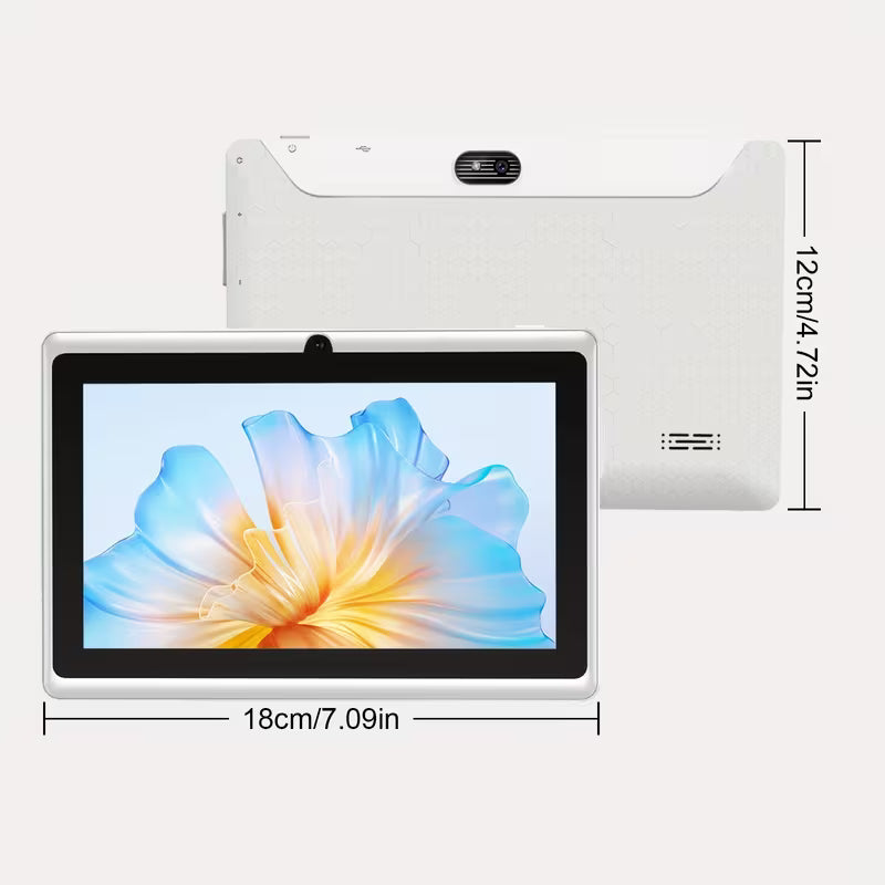 Tablette Android 11 2025, Tablette 7 pouces avec étui de , 6 Go de RAM extensible 2+4 + 32 Go de ROM, Processeur Quad-Core, Appareil photo avant 2,0 MP + arrière 2,0 MP, Tablette IPS 3000 mAh, Tablette Wi-Fi, Cadeau d'anniversaire, Fête des Pères