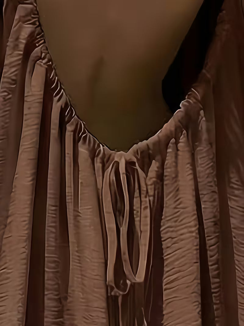 Nouvelle robe jupe longue décontractée dos nu style vacances pour femmes