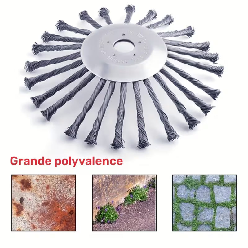 Cet ensemble de cinq pièces est conçu pour les besoins de tonte intensifs et comprend une tête de meule à fil de 10 pouces et quatre accessoires pratiques. La meule de coupe offre une coupe précise et efficace, enlevant rapidement les mauvaises herbes.