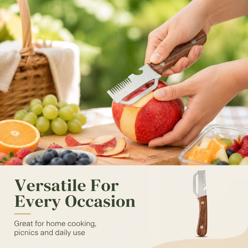 Lot de 2 épluche-légumes et décapsuleurs multifonctionnels en acier inoxydable - Outil de cuisine pratique et peu fatigant, convient à divers légumes et fruits, couteaux à éplucher
