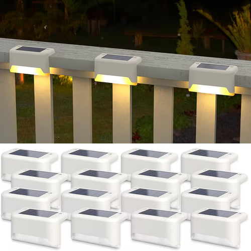 10 pièces de lampes solaires extérieures pour jardin, éclairage pour escalier, terrasse, couloir, murs, balustrade, décoration festive, IP44