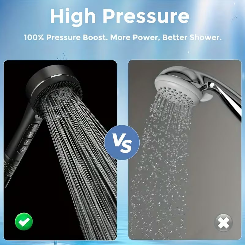 Pommeau de douche haute pression professionnel à 3 modes de pulvérisation avec tuyau de 1,5 m