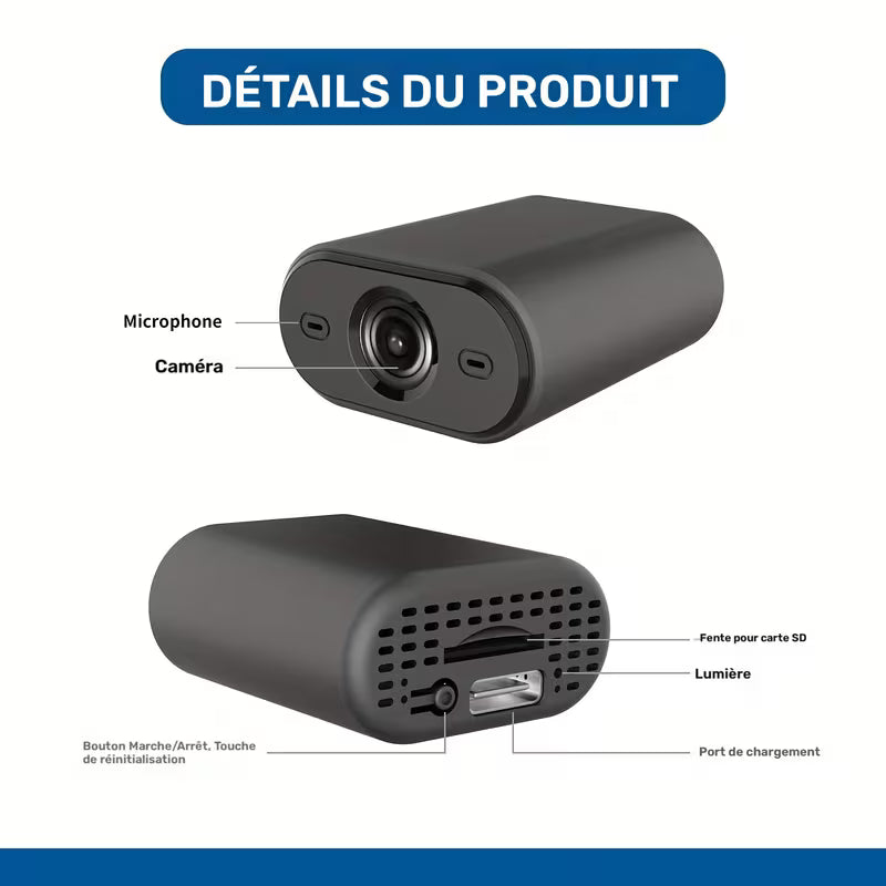 ("Paquet de 2) Caméra de surveillance Wifi sans fil intelligente, Wi-Fi 2.4G