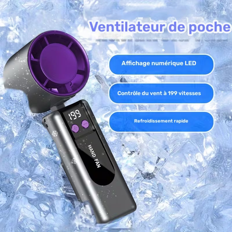 ABUDODO Mini Ventilateur Turbo Portable avec USB