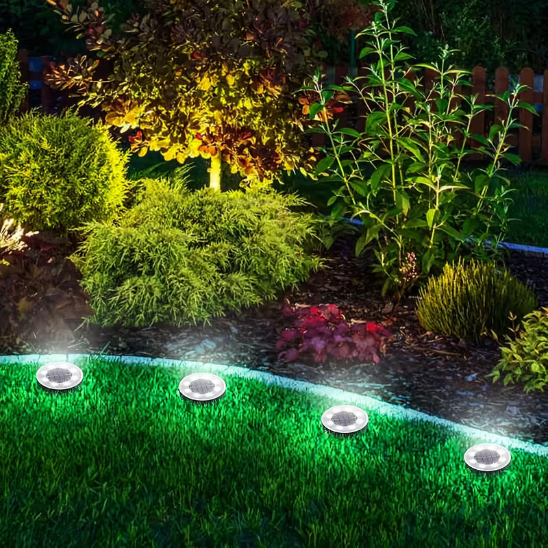 Lampes solaires de sol 56LED 40LED, lot de 7/5 lampes solaires pour statues, lampes décoratives d'extérieur IP44, éclairage paysager plat à LED amélioré, convient aux allées extérieures, jardins, cours et allées