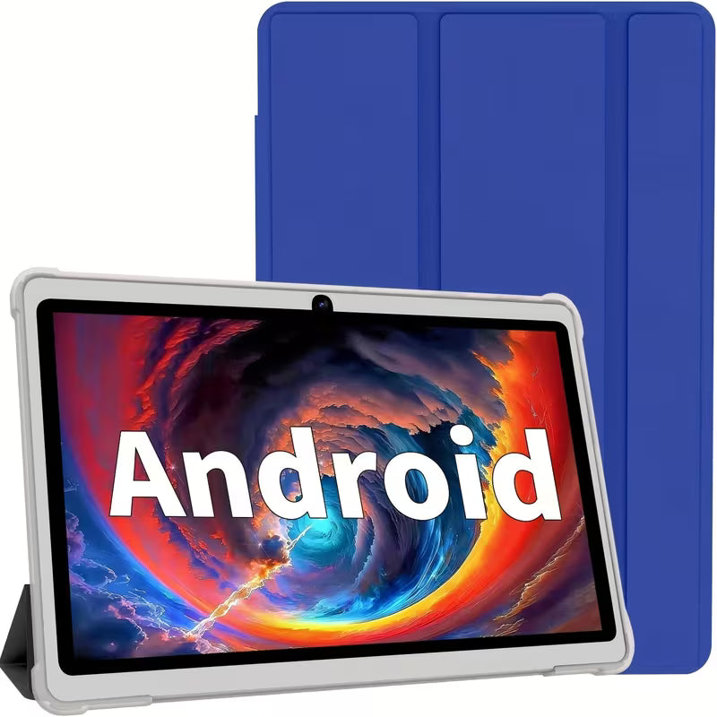Tablette Android 11 2025, Tablette 7 pouces avec étui de , 6 Go de RAM extensible 2+4 + 32 Go de ROM, Processeur Quad-Core, Appareil photo avant 2,0 MP + arrière 2,0 MP, Tablette IPS 3000 mAh, Tablette Wi-Fi, Cadeau d'anniversaire, Fête des Pères