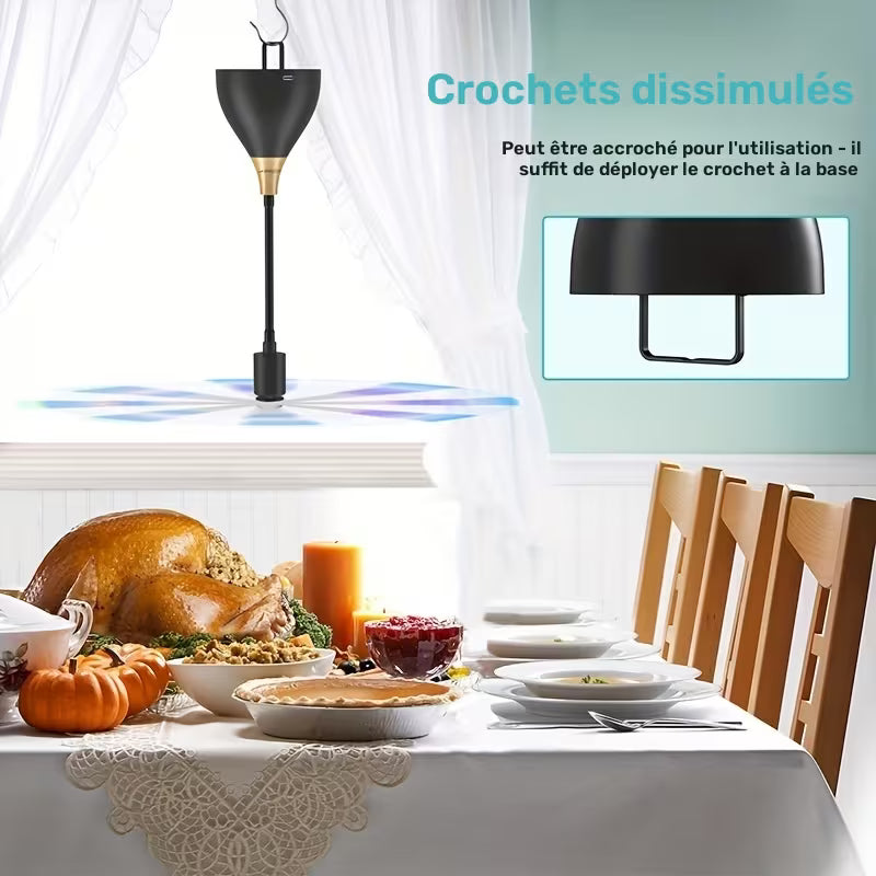 Ensemble de Ventilateurs Anti-Mouches pour Tables