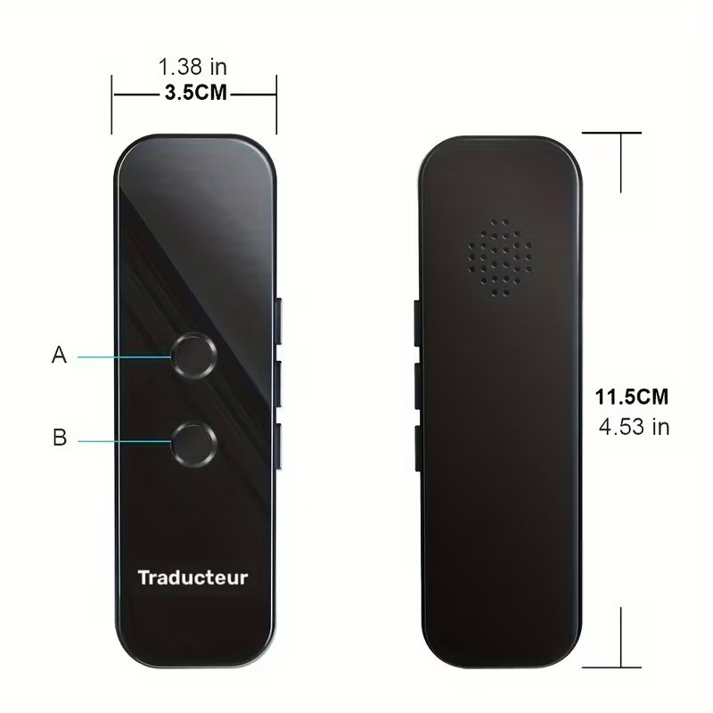 Traducteur de Langue Intelligente 1pc, Traducteur BT Portable pour Voyage Apprentissage Commerce