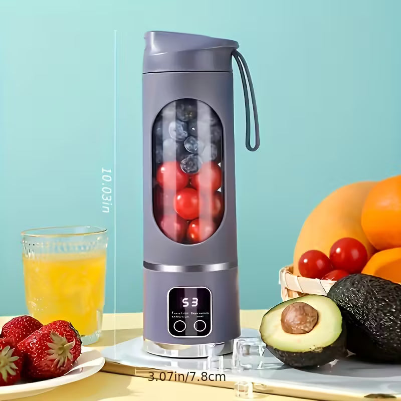 Mixeur et extracteur de jus portable rechargeable par USB - Facile à nettoyer - Capacité de 300 ml à 500 ml (10,14 oz à 16,91 oz)