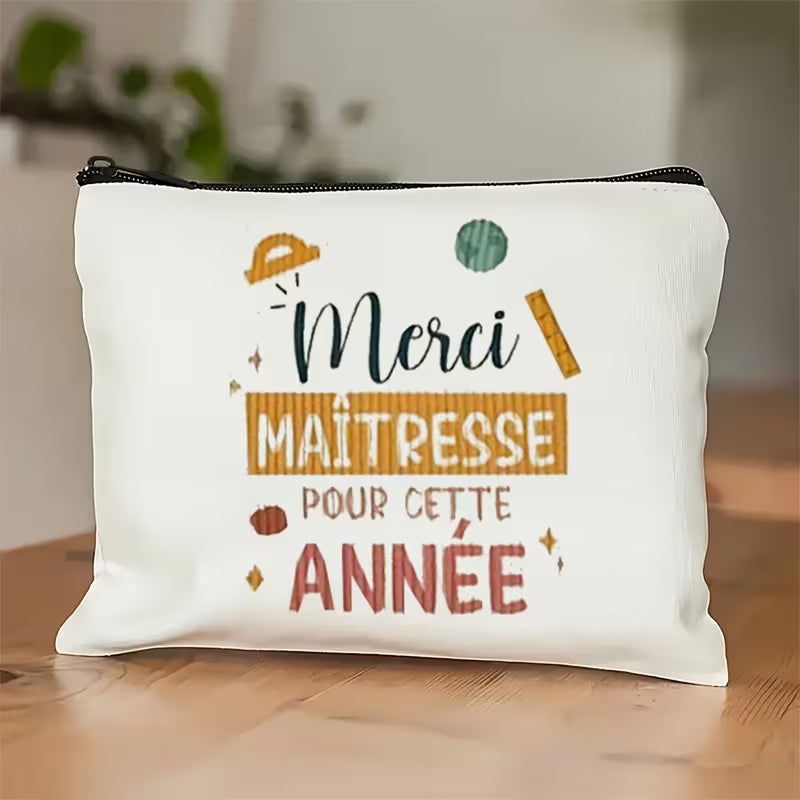1pc, Charmante Trousse de Cosmétique de Remerciement pour Enseignante