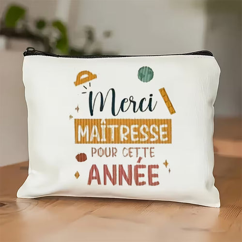 1pc, Charmante Trousse de Cosmétique de Remerciement pour Enseignante
