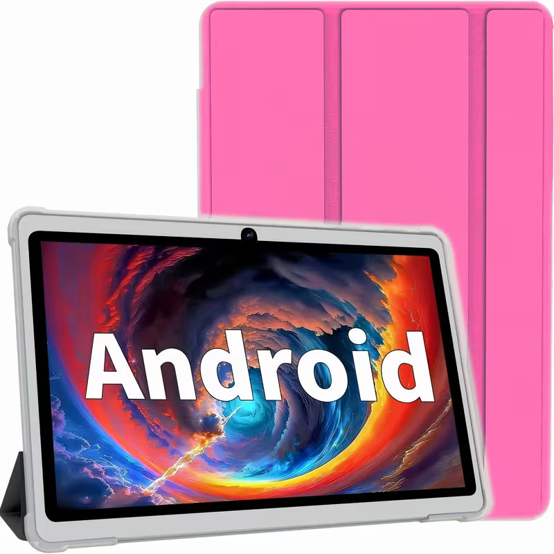 Tablette Android 11 2025, Tablette 7 pouces avec étui de , 6 Go de RAM extensible 2+4 + 32 Go de ROM, Processeur Quad-Core, Appareil photo avant 2,0 MP + arrière 2,0 MP, Tablette IPS 3000 mAh, Tablette Wi-Fi, Cadeau d'anniversaire, Fête des Pères