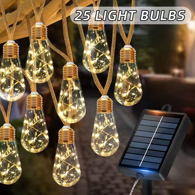 Guirlande Lumineuse d'Extérieur à Énergie Solaire