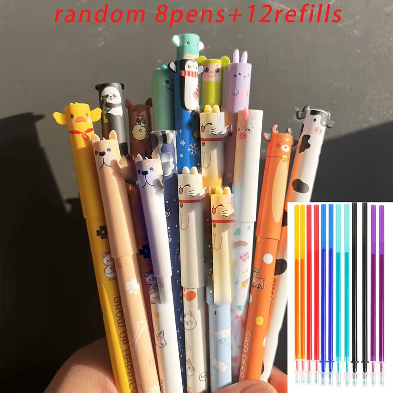 Lot de 20 stylos effaçables en forme d'animaux