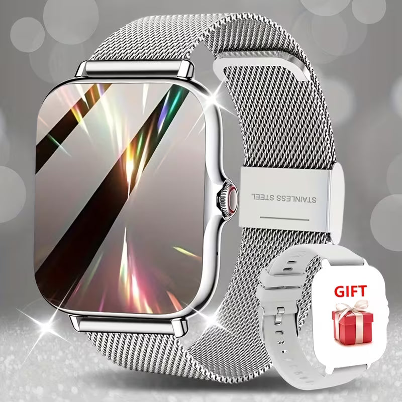 Montre pour femme avec écran tactile de 1,84 pouces et bracelet classique