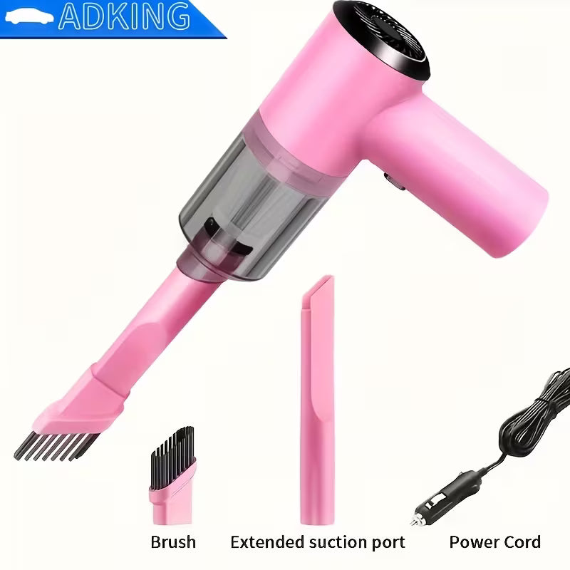 Aspirateur Puissant 12 V avec Design Portable - Idéal pour les Poils d'Animaux, la Poussière et les Miettes - Kit d'Accessoires Inclus