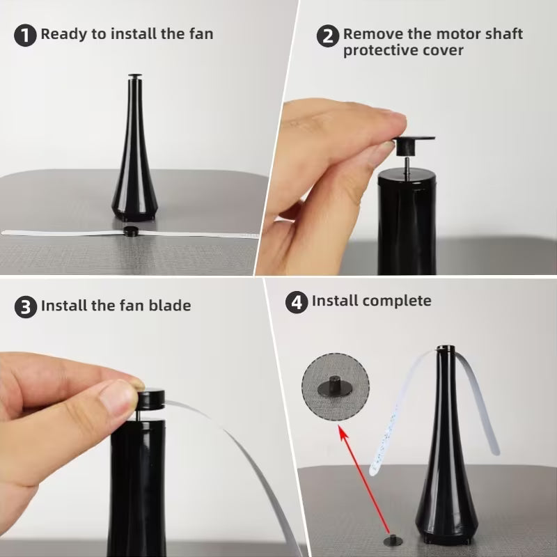 Ensemble de 2 ventilateurs de moustiquaire de table portable