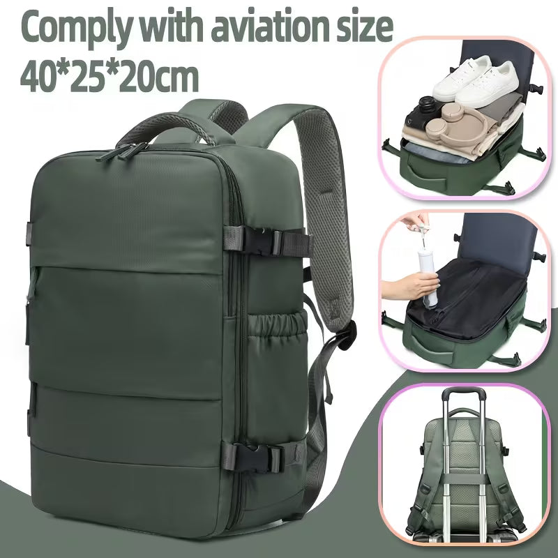 Sac à dos de voyage à compression sous vide avec pompe à vide, ensemble combiné.