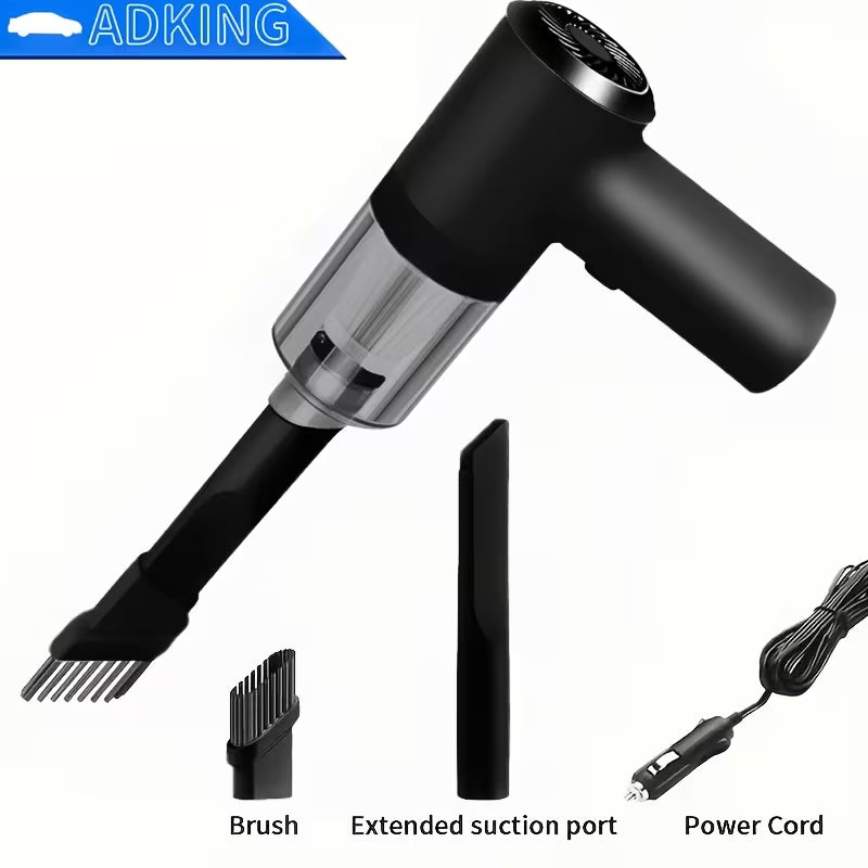 Aspirateur Puissant 12 V avec Design Portable - Idéal pour les Poils d'Animaux, la Poussière et les Miettes - Kit d'Accessoires Inclus