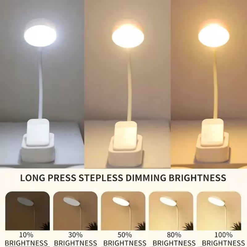 Lampe de lecture LED blanche à clip avec trois températures de couleur