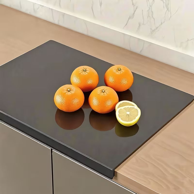 Grande planche à découper noire à haute ténacité avec rebord, planche à découper de comptoir, planche à découper de table pour essentiels de cuisine