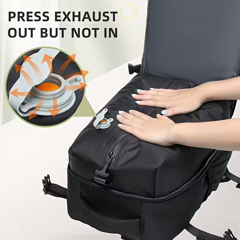 Sac à dos de voyage à compression sous vide avec pompe à vide, ensemble combiné.