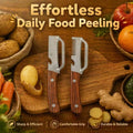 Lot de 2 épluche-légumes et décapsuleurs multifonctionnels en acier inoxydable - Outil de cuisine pratique et peu fatigant, convient à divers légumes et fruits, couteaux à éplucher