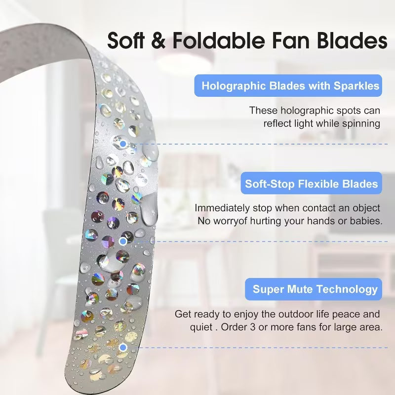 Ensemble de 2 ventilateurs de moustiquaire de table portable