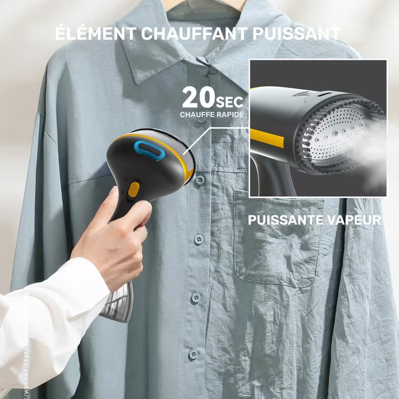Defroisseur vapeur 1500W avec Réservoir d'eau amovible de 300 ml