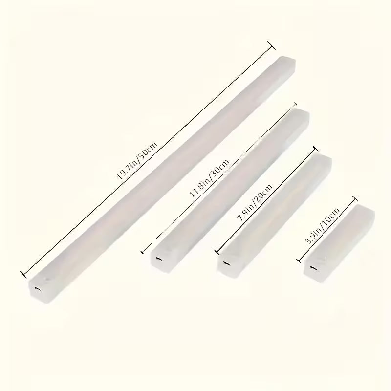 Lot de 3 veilleuses LED à détecteur de mouvement, lumière chaude/blanche, 20 cm/30 cm/50 cm, recharge par USB, magnétique, non perforées, longues, pour la maison et le bureau, cadeau de rentrée scolaire