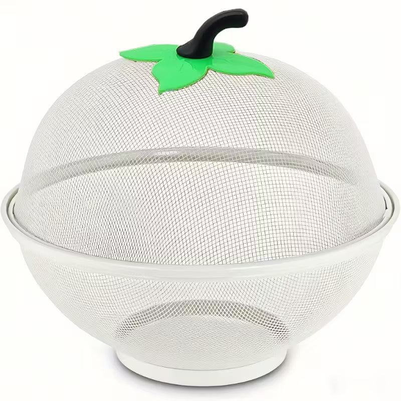 2 pièces/set Panier à Fruits en Métal Robust avec Couvercle en Maille - Design -Rouille