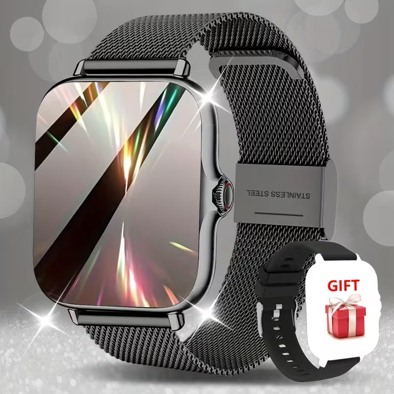 Montre pour femme avec écran tactile de 1,84 pouces et bracelet classique
